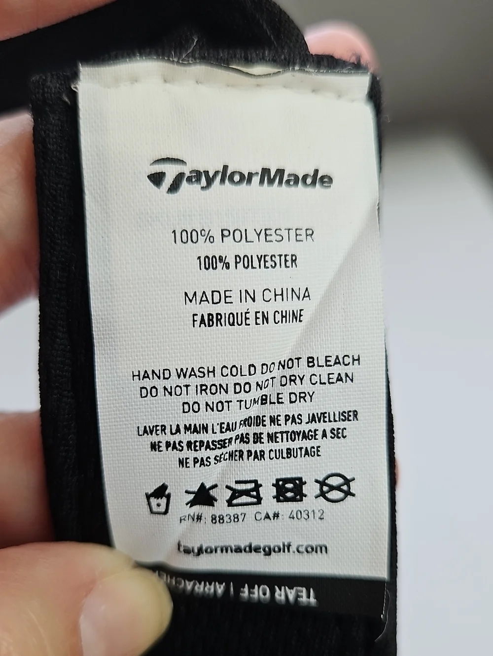 TaylorMade Black/ White Golf Visor